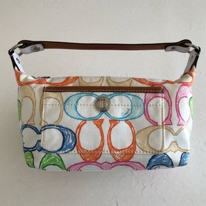 Coach multi-color “C” Shoulder Handbag
